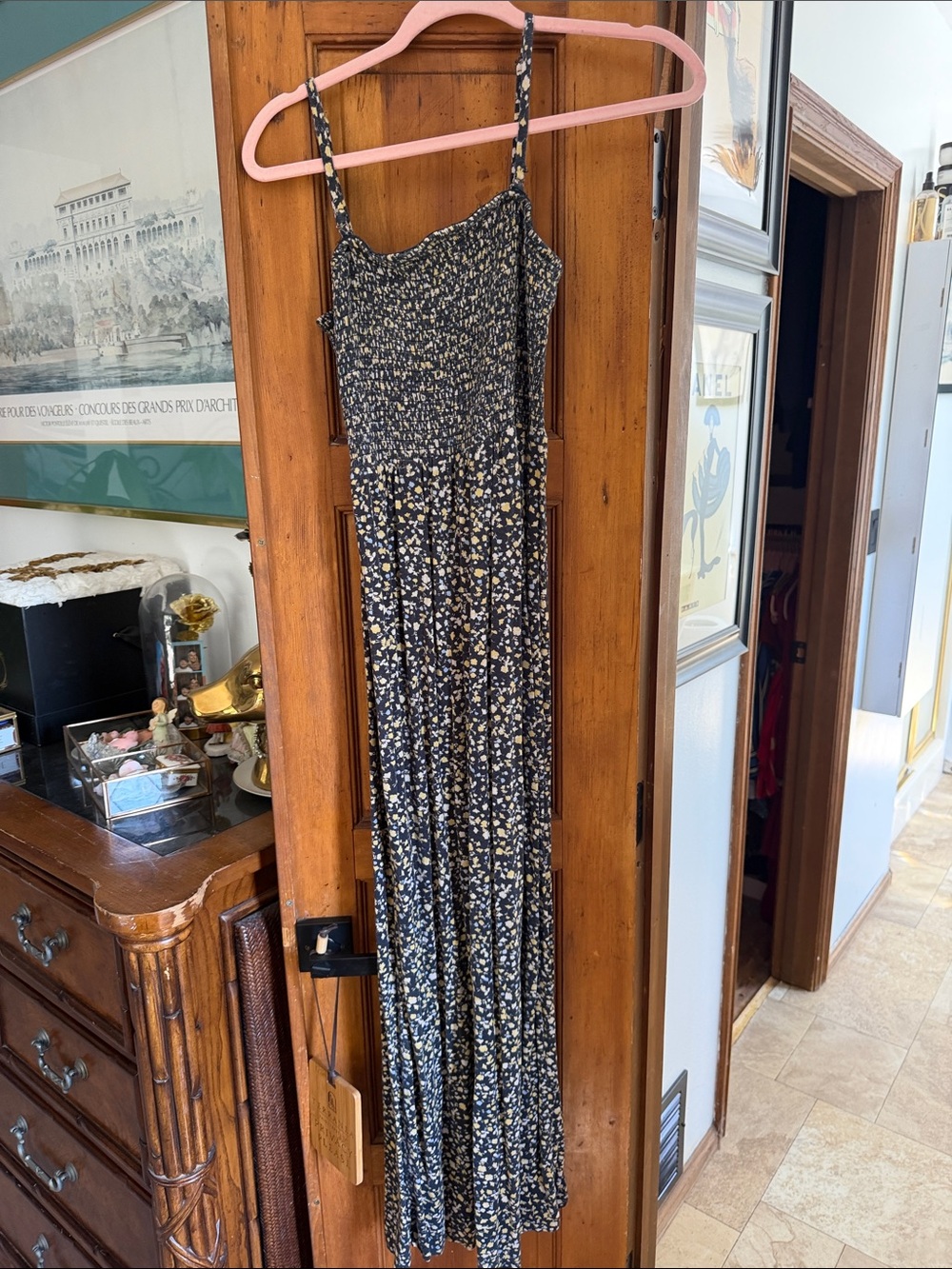 Favorite Daughter Black and White Floral Maxi Dress